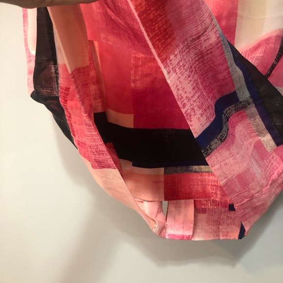 White House Black Market Pencil Pink Color Block Knee Length Lined Skirt NWT - Picture 12 of 15